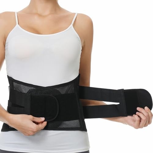NeoTech Care Back Brace for Women or Men, Lumbar Back Support Belt (Black, Size XXXL) - Image 1