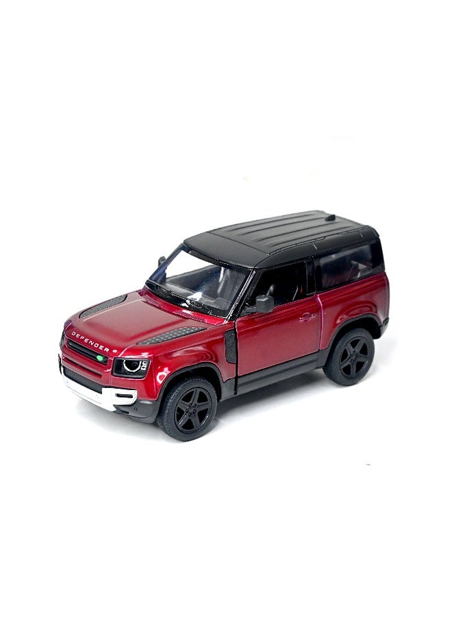 Kinsmart سيارة لعبة لاند روفر ديفندر 90 بمقياس 1:36 مع أبواب قابلة للفتح وآلية سحب للخلف من المعدن المصبوب - Image 1