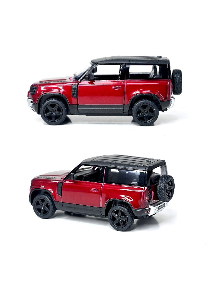 Kinsmart سيارة لعبة لاند روفر ديفندر 90 بمقياس 1:36 مع أبواب قابلة للفتح وآلية سحب للخلف من المعدن المصبوب - Image 2