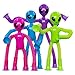 DODOMAGXANADU Pop Tubes Alien Fidget Toys for Kids 4Pack Fidget Toys Telescopic Suction Cup Toy for Stress and Anxiety Relief Easter Basket Stuffers Gifts for Kids and Toddlers 4 Pack Alien - Image 2
