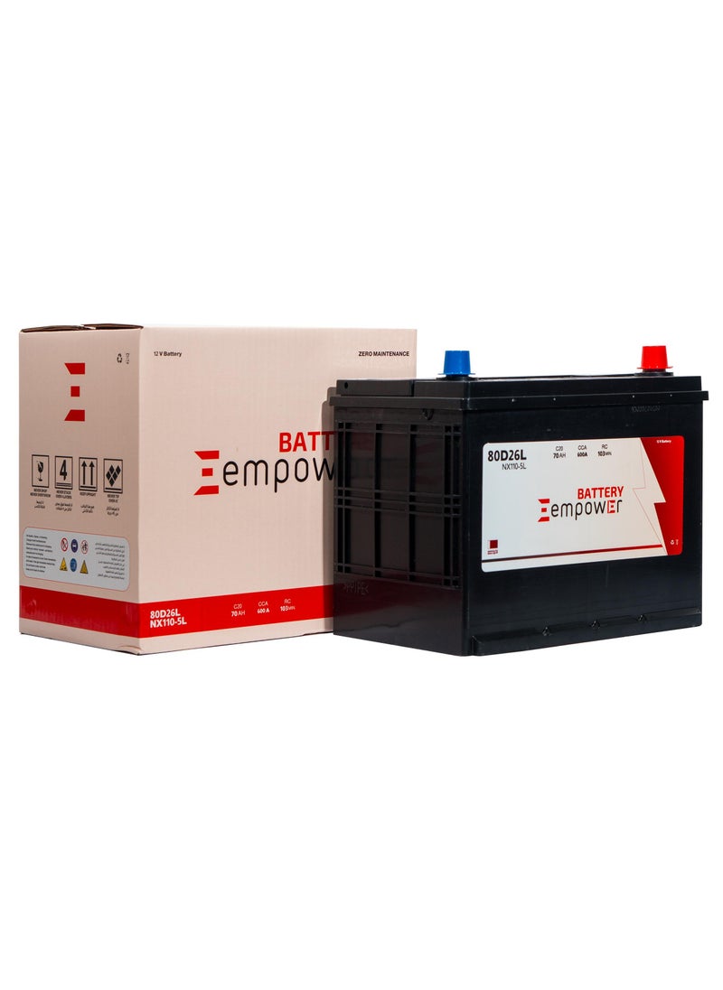 Generic - 12 Months Warranty EmPower Battery 150Ah 12V 160G51L N150L German Technology made in Qatar - Image 1