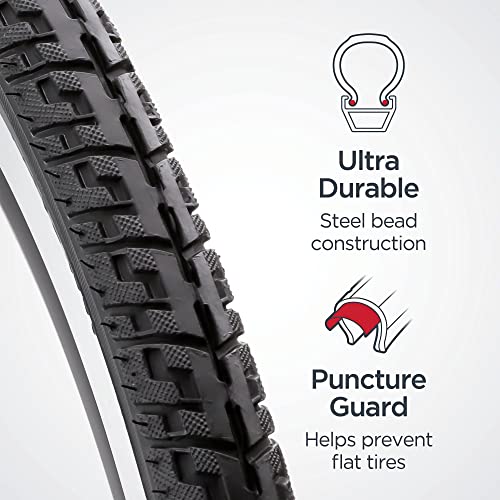 Schwinn Replacement Bike Tire, 700c x 38 Hybrid Bike Tire, Combination Tread, Puncture Guard, Fits Internal Rim Widths 17mm to 23mm, PSI Range 50 to 75 - Image 2
