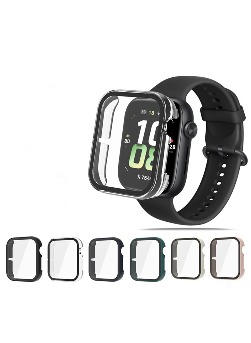 Compatible with Honor Watch 5 Case Full Cover Tempered Glass Film Screen Protector Hard PC Shell Frame Bumper For Watch 5 Accessories (Black) - Image 2