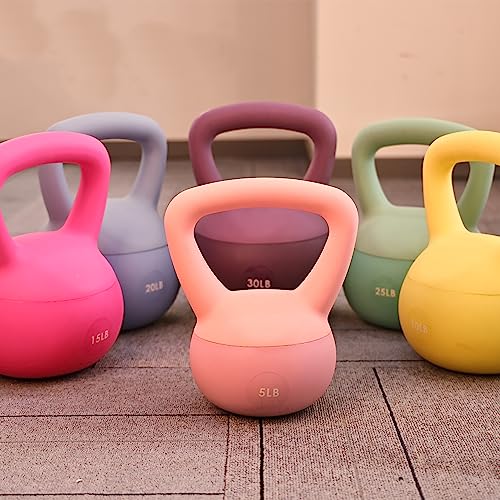 Fitvids أوزان كيتل بيلز الناعمة من فيتفيدز - أوزان مملوءة بالرمل والحديد للنساء والرجال - كيتل بيلز ناعمة ملونة، 15 باوند - Image 4