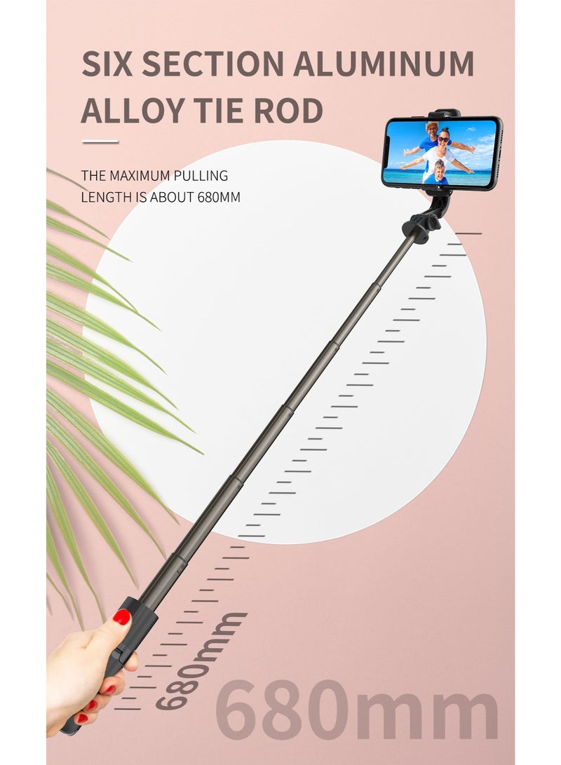 ZONIX Mini 6-Inch (152mm) Selfie Stick Tripod with Bluetooth Remote & Non-Slip Tripod, 27-Inch Extendable 6-Section Aluminum Pole for Hands-Free Vlog/Travel (iPhone/Android/Camera 1/4") - Image 5