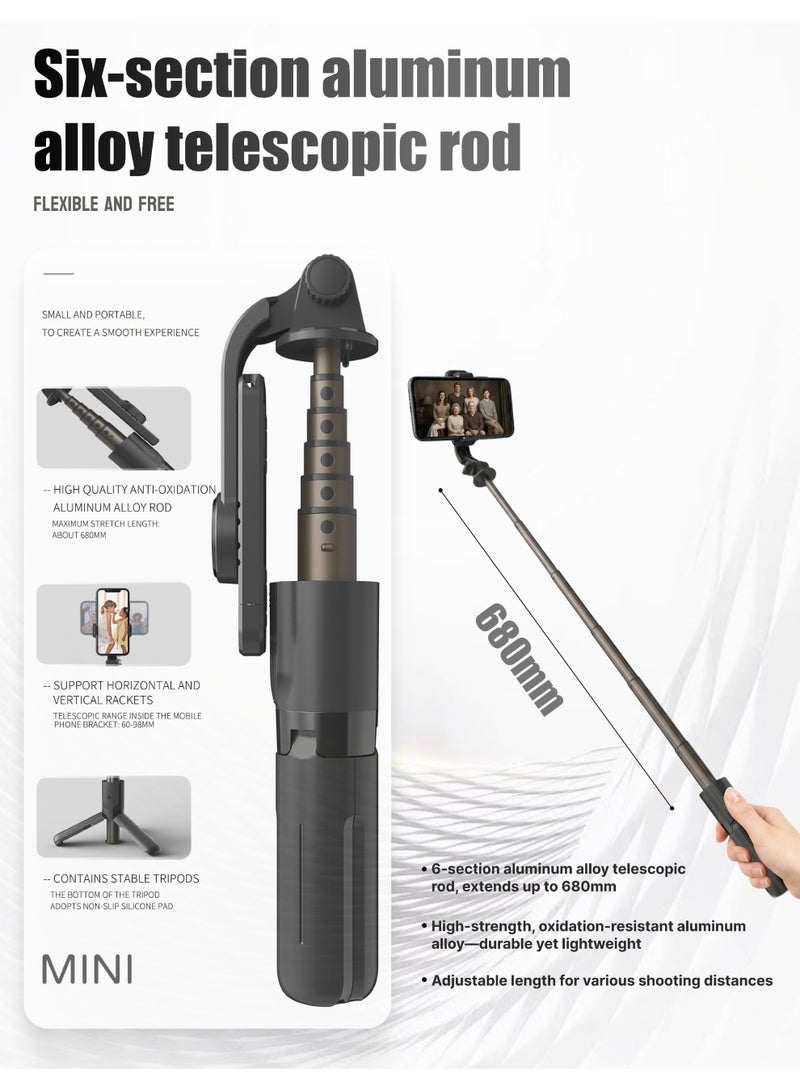 زونيكس العصا السيلفي ثلاثية القائمة ميني 6 بوصة (152 مم): مع جهاز تحكم بلوتوث وحامل ثلاثي غير قابل للانزلاق، عمود ألومنيوم 6 قطاعات قابل للتمديد حتى 27 بوصة - للفلوغرام/السفر بدون استخدام اليدين (متوافق مع آيفون/أندرويد/الكاميرات بترس 1/4 بوصة) - Image 3