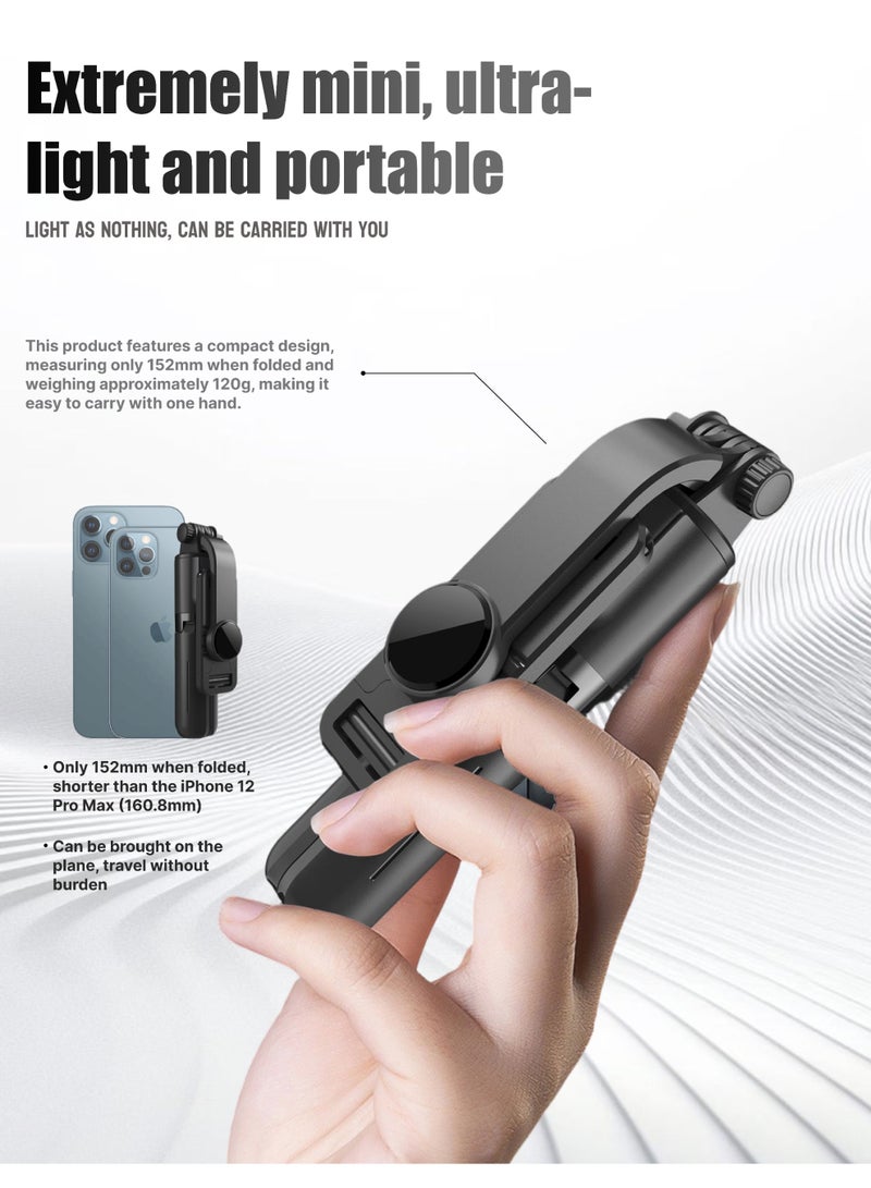 زونيكس العصا السيلفي ثلاثية القائمة ميني 6 بوصة (152 مم): مع جهاز تحكم بلوتوث وحامل ثلاثي غير قابل للانزلاق، عمود ألومنيوم 6 قطاعات قابل للتمديد حتى 27 بوصة - للفلوغرام/السفر بدون استخدام اليدين (متوافق مع آيفون/أندرويد/الكاميرات بترس 1/4 بوصة) - Image 2