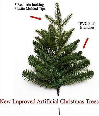 Vital Creations Artificial Christmas Pine Tree with Stand for Xmas Festival Outdoor and Indoor Decorations Green - Image 2