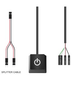 Y&D Desktop Computer Power Switch External Remote Start PC Motherboard On Off Button Extension Cable Reset for Internet Cafes Families Company  - Image 2