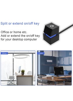 Y&D Desktop Computer Power Switch External Remote Start PC Motherboard On Off Button Extension Cable Reset for Internet Cafes Families Company  - Image 3