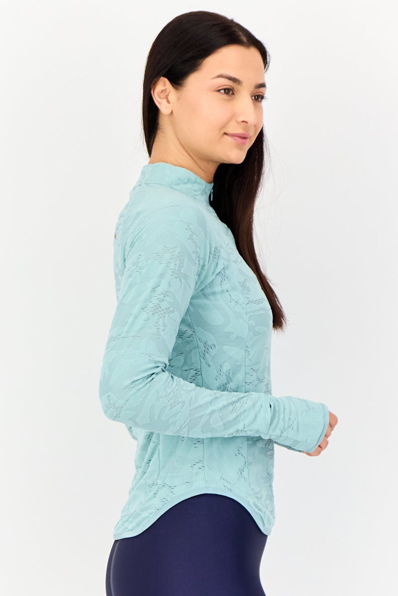 Nike Women Slim Fit Long Sleeve Training Sweatshirt, Sage - Image 4