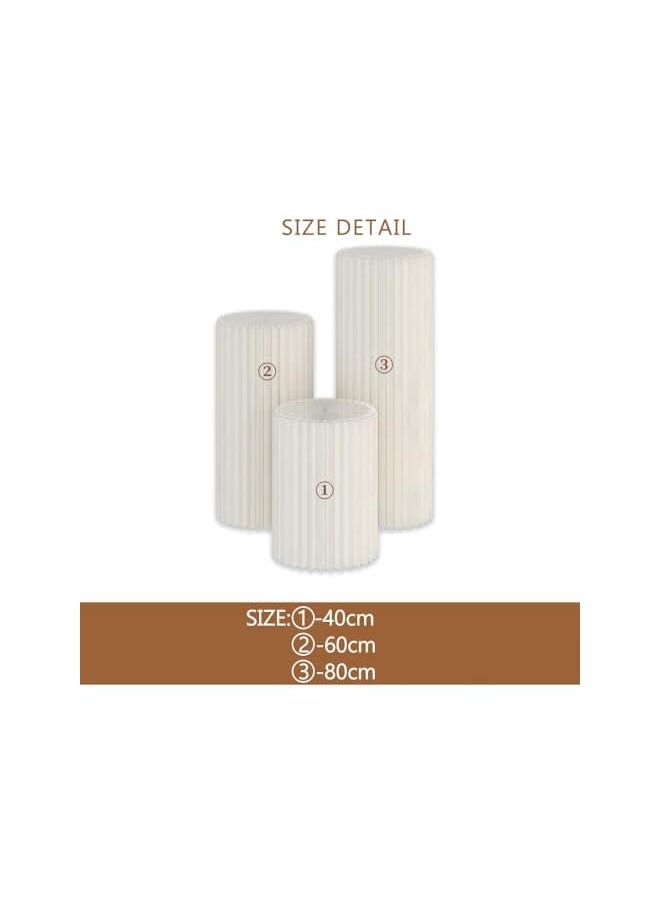 The Bros Columns Display Pedestals Stands Foldable Paper Round Cylinder Stand Pedestal Display 3 Pcs Set (Bai-4680-AE-1)  - Image 4