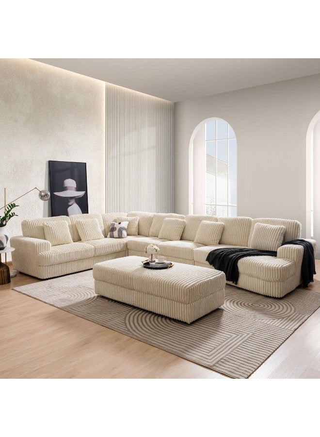 Pan Home Hamcaster Corner Sofa Beige  - Image 5