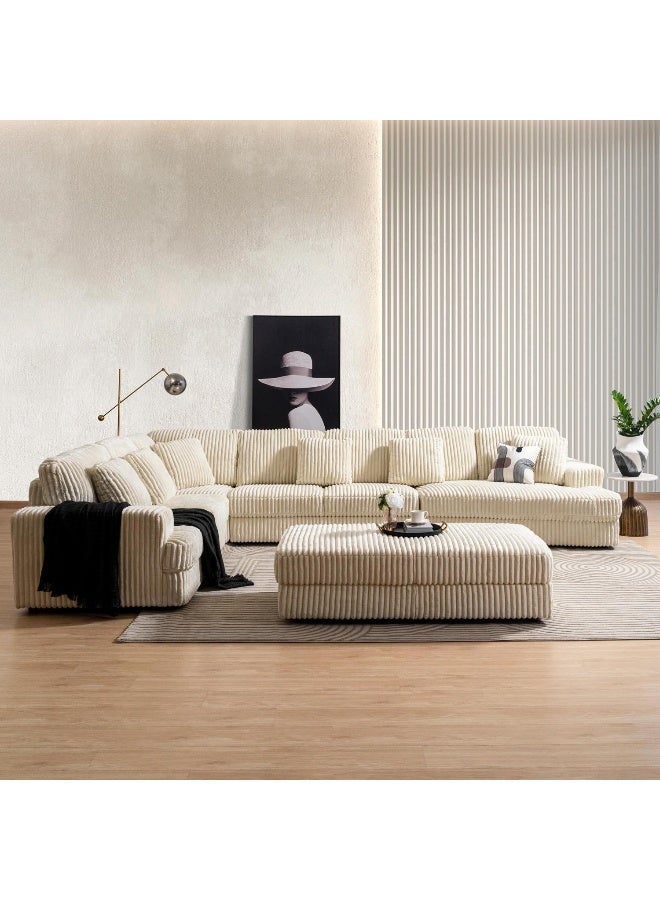 Pan Home Hamcaster Corner Sofa Beige  - Image 3