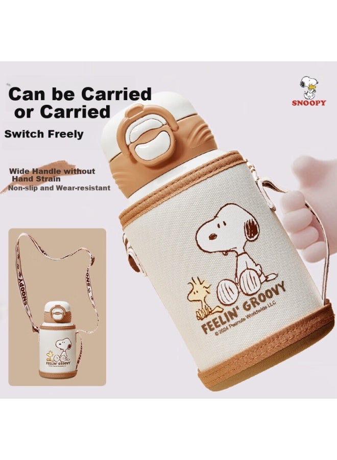 Snoopy Children's Ulated Cup With Sleeve, Large Capacity 316 Stainless Steel Direct Drinking Bottle, Portable Water Cup For Boys And Girls, Elementary School Students, Blue - Image 5