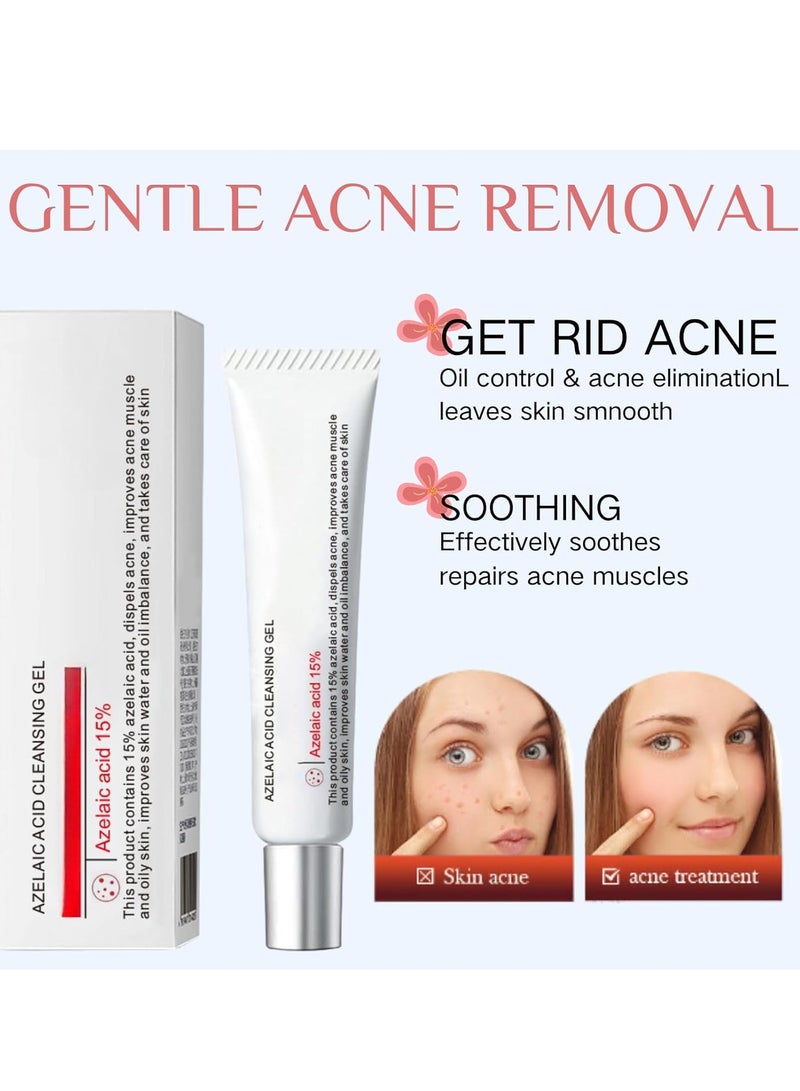 FUSHITING Azelaic Acid 15% Acne Tratment Cream, Acne Cream for Face, Spot Treatment, Anti Acne Gel For Spot Prone Skin, Rosacea Reducing Relief Pimple Breakouts Blackhead Pigmentation and Redness,Hydrate 15g - Image 2
