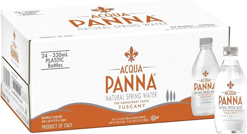 Acqua Panna Natural Spring Water - 330ml Bottles (Pack of 24) - Image 1