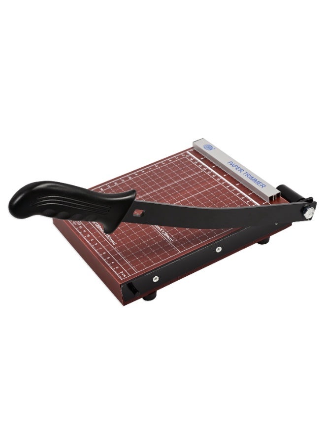 FIS قاطع ورق، لوح خشبي بحجم A5 (14.8 × 21 سم)، سعة 10 أوراق، لون بني - FSTXW-A5 - Image 3