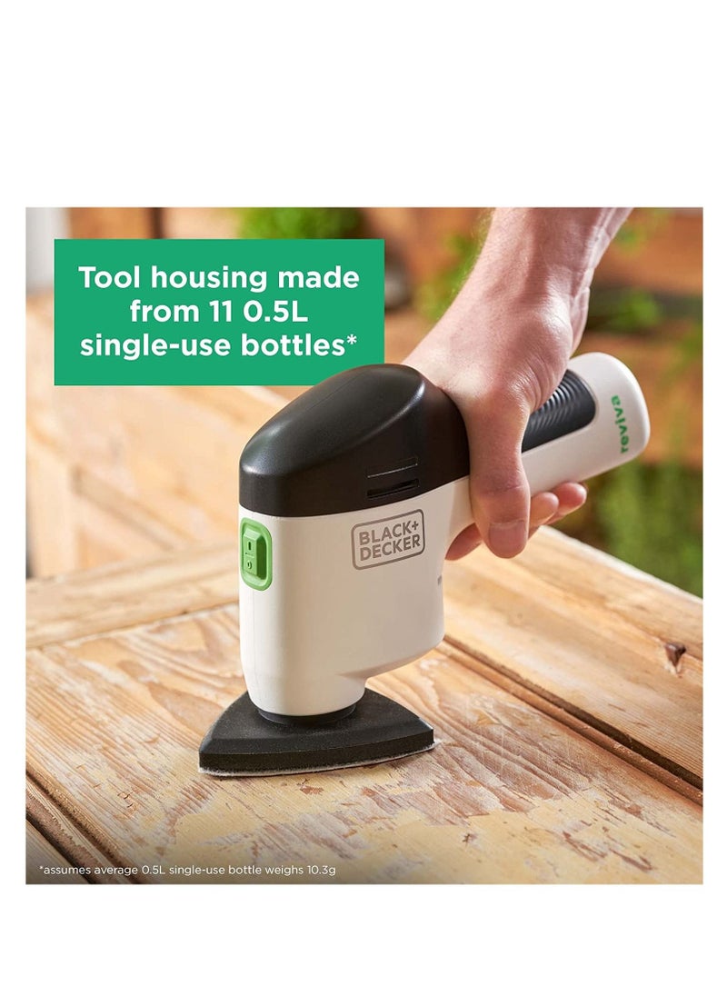 BLACK+DECKER - Reviva Cordless 12V Sander with 10 Sanding Sheets REVDS12A10-GB - Image 1