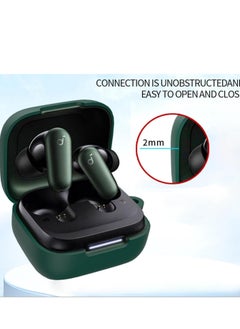 Generic Silicone Case Compatible with Anker Soundcore R50i Nc/P30i Nc, Soft Slim Skin friendly Case Cover Shockproof Protection Cover with Carabiner - Army green  - Image 3