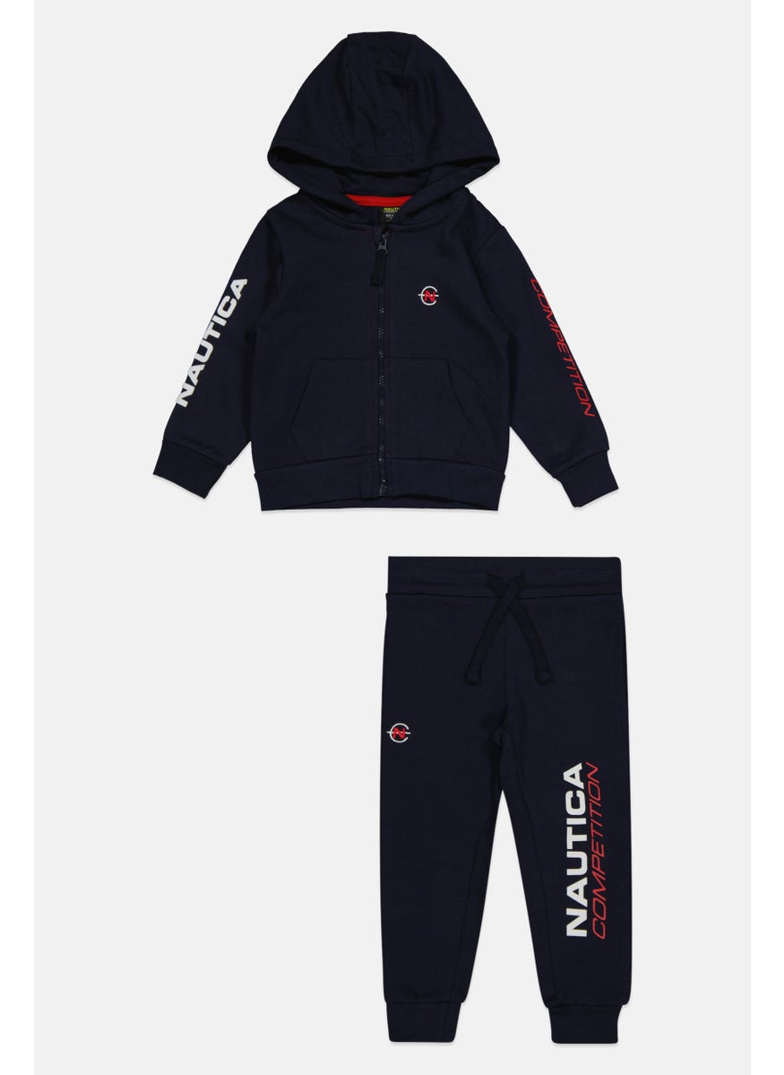 Nautica Competition Toddlers Boy 2 Pieces Sweatshirt And Sweatpants Set, Navy  - Image 1