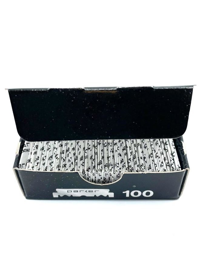 Parker Safety Razor Parker Premium Platinum 1/2 Blades, 100 Count, For Professional Barber Shavette Style and Disposable Straight Razors that accept Half of a Double Edge Blade - Image 2