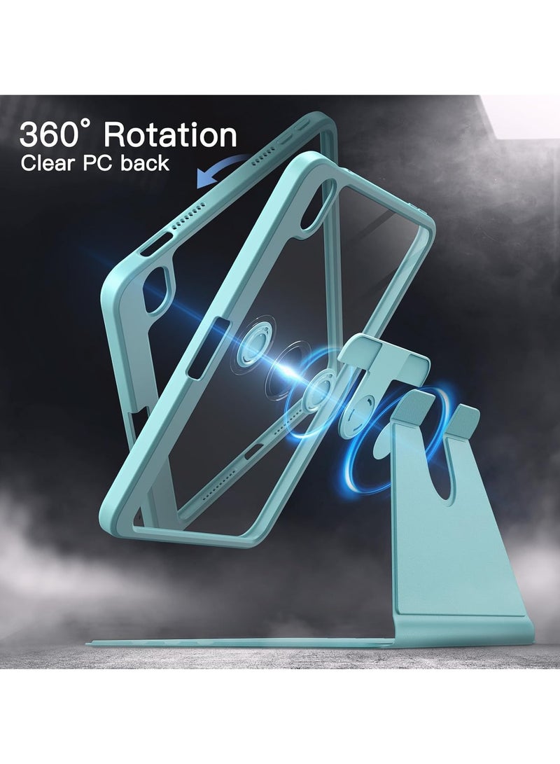 DUSALA Rotating Case for iPad Mini 4 2015 (4th Generation 7.9 inch) with Pencil Holder,360 Degree Rotation Protective Stand Slim Cover Clear Back, Auto Wake/Sleep (iPad mini 4) - Image 3