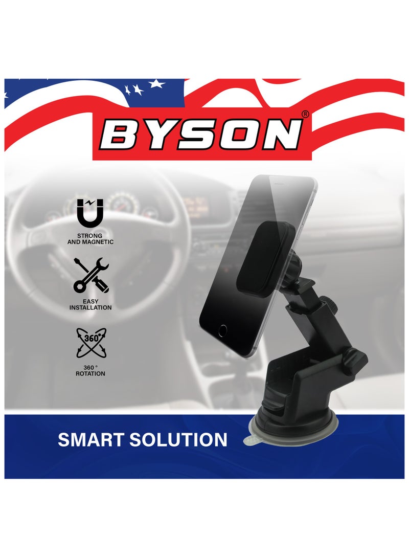 BYSON Magnetic Bracket Holder Square Type - Strong Grip Mount with 360° Rotation, Sleek Design, Easy Setup, Hands Free Support, Compatible with Most Smartphones and Devices - Image 5