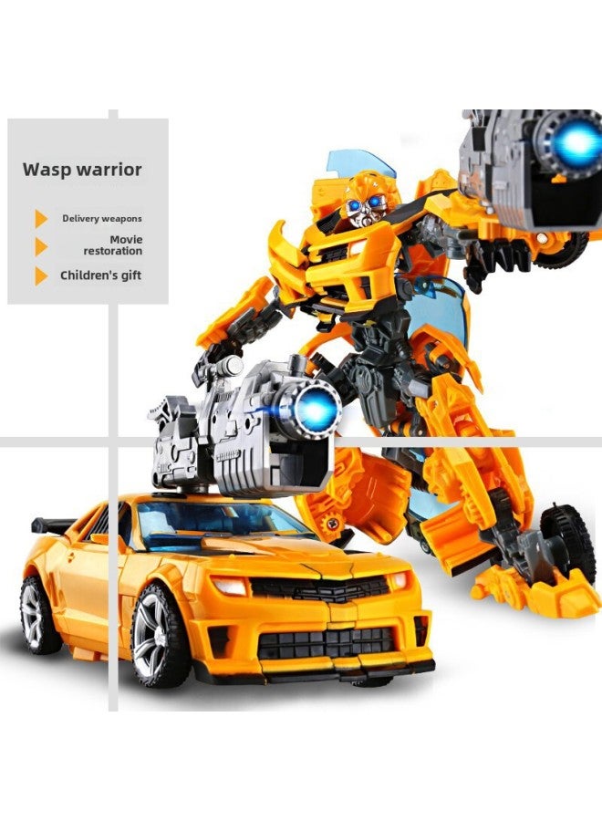 general Transfiguration Toy Model Car Robot Optimus Prime Bumblebee Dinosaur Tight Cable Handmade King Kong Alloy Kids Boy-Color:Die Toy Contains Alloy: Xp-13 Wasp-20cm | Gift Box - Image 3
