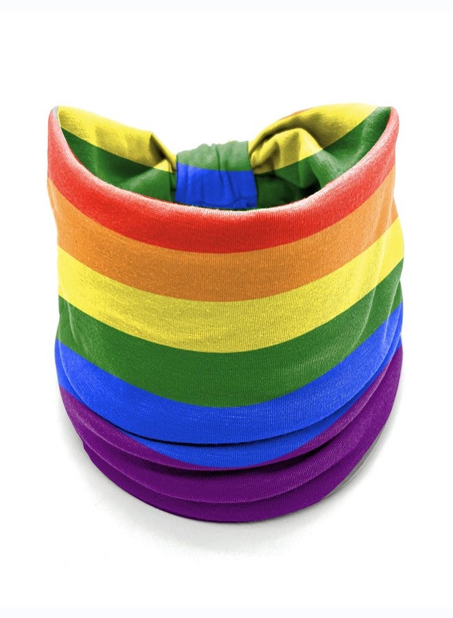 winthrop 4 Pcs Rainbow Pride Headbands for Women & Men - LGBTQ+ Love is Love Wide Stretch Hair Bands - Colorful Festival Yoga Sports Head Wraps for Gay Pride Parade & Daily Wear - Image 3
