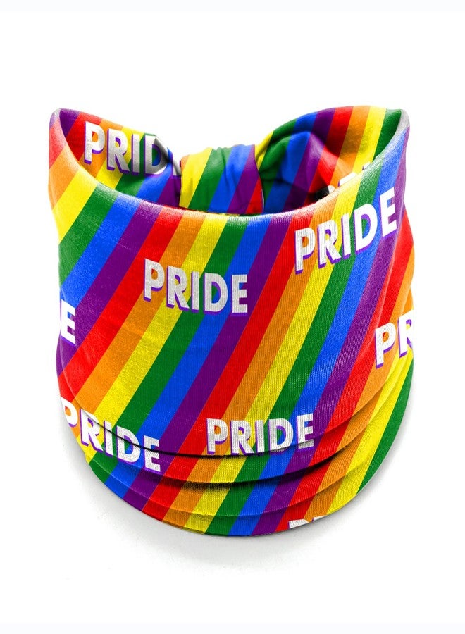 winthrop 4 Pcs Rainbow Pride Headbands for Women & Men - LGBTQ+ Love is Love Wide Stretch Hair Bands - Colorful Festival Yoga Sports Head Wraps for Gay Pride Parade & Daily Wear - Image 4