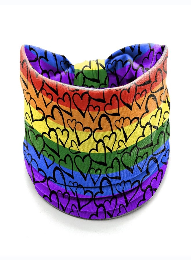 winthrop 4 Pcs Rainbow Pride Headbands for Women & Men - LGBTQ+ Love is Love Wide Stretch Hair Bands - Colorful Festival Yoga Sports Head Wraps for Gay Pride Parade & Daily Wear - Image 2