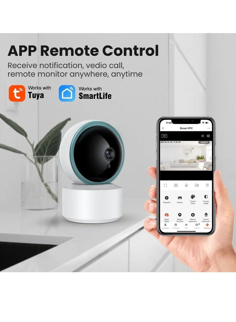 Vierex Home IP Camera Wifi Tuya CCTV Camera Wireless Human Detection Video Surveillance Camera AI Smart Night Protection 1080P Indoor Outdoor Night Vision 2Way Audio - Image 4