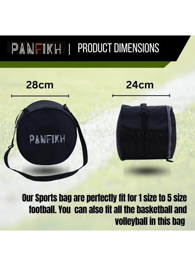 PANFIKH حقيبة كرة القدم السوداء الأنيقة من بانفيك - رفيقك المثالي لحمل معدات كرة القدم بأناقة وراحة - (أسود) - Image 2