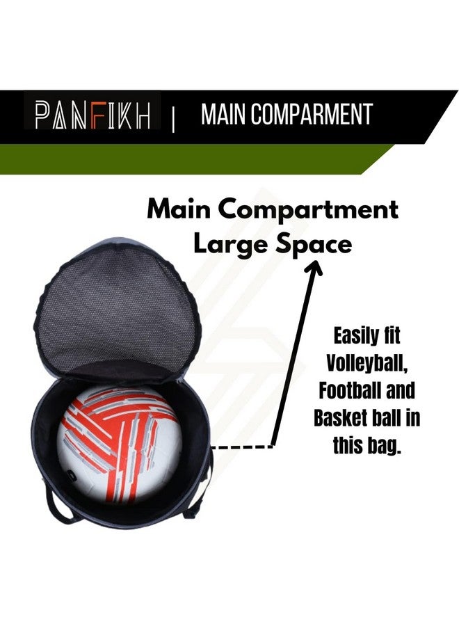 PANFIKH حقيبة كرة القدم السوداء الأنيقة من بانفيك - رفيقك المثالي لحمل معدات كرة القدم بأناقة وراحة - (أسود) - Image 4