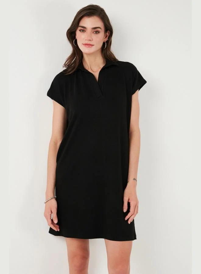 Lela Lela Regular Fit Polo Collar Mini Dress Women's DRESS 5866153