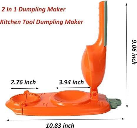 2 in 1 Pierogi Maker and Ravioli Maker Machine Gujiya Ghughra Momos Maker Machine Dumpling Skin Press Mould Kitchen Dumpling Making Tool with Dumpling Puri Maker  - Image 3