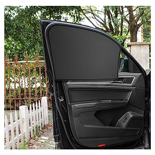 Kewucn Car Window Sun Shade, 2PCS Auto Front and Rear Windshield Curtains with Magnetic, UV Rays Protection&Sun Heat Block Car Window Covers, Universal Privacy Sunshades for Cars (Black-Front Window) - Image 1