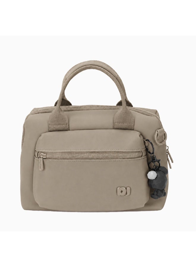David Jones PU tote bag with compartment multi pocket bag for work, Gym , school and everyday- Light weight and durable handbag with extra cross body adjustable strap model cm7687