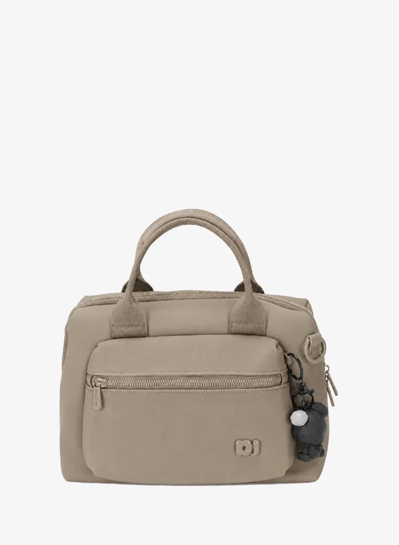 David Jones PU tote bag with compartment multi pocket bag for work, Gym , school and everyday- Light weight and durable handbag with extra cross body adjustable strap model cm7687