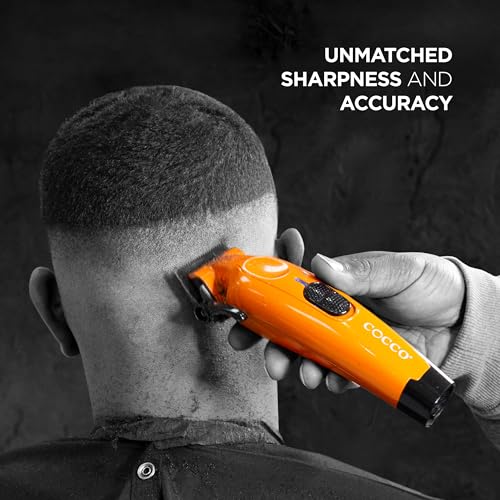 Cocco Hyper Veloce Pro Clipper, Digital Gap Ambassador Graphene Taper Blade Professional Hair Clippers, High-Torque BLDC Motor, All-Metal, Cordless, Charging Station Included, Green - Image 3