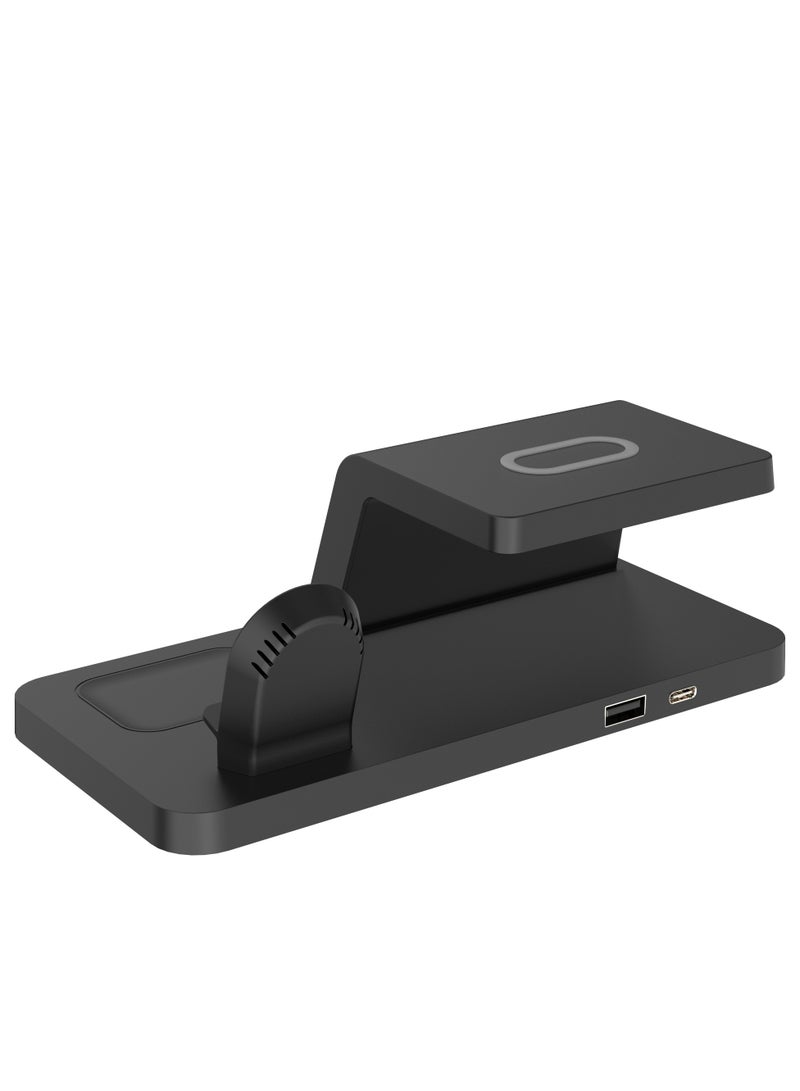 Alarm Clock with Fast Wireless Charging Station for iPhone 16/15/14/13/12 All Series & AirPods & iWatch & Samsung/Huawei/Xiaomi（Black）  - Image 5