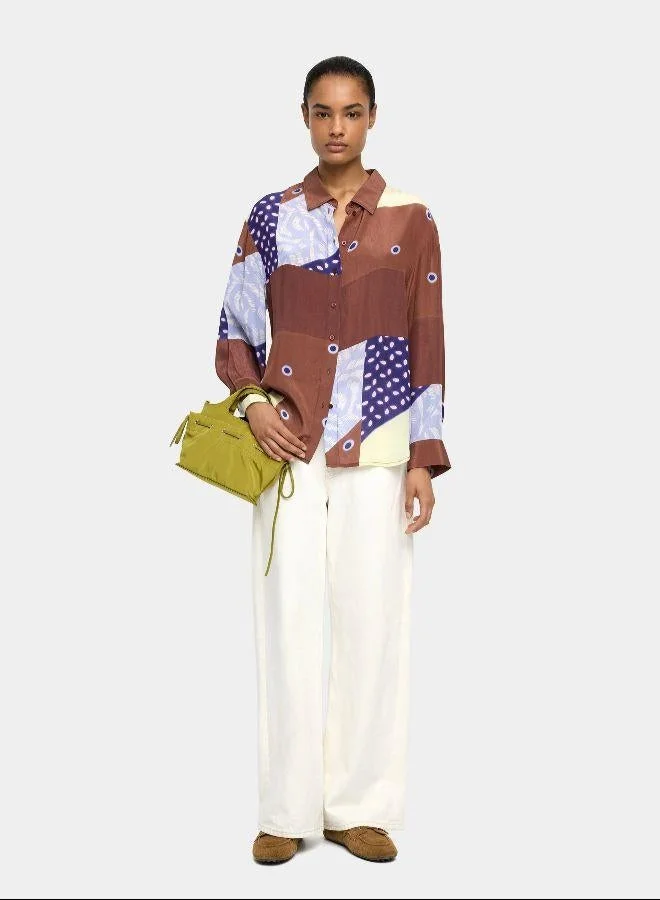 PARFOIS Printed fluid shirt