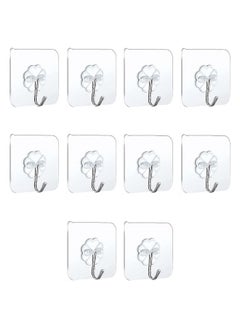 Concepta Concepta Self Adhesive Wall Hooks, PVC Waterproof Big Adhesive Heavy Duty Sticky Stainless Steel Hooks Hanging Capacity 10KG Max Multipurpose Home Storage (Pack of 20)  - Image 1