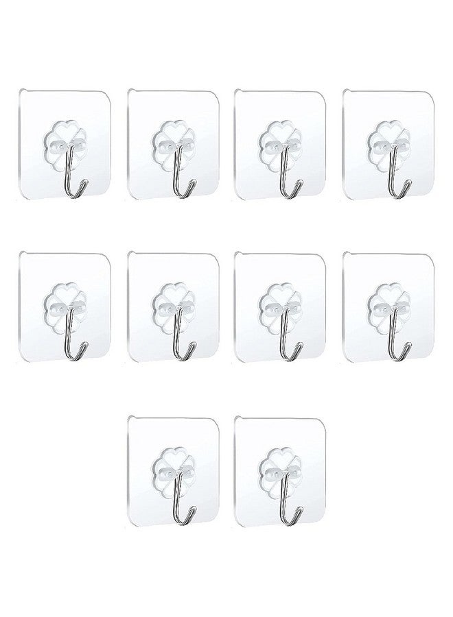 Concepta Self Adhesive Wall Hooks, PVC Waterproof Big Adhesive Heavy Duty Sticky Stainless Steel Hooks Hanging Capacity 10KG Max Multipurpose Home Storage (Pack of 20) - Image 1