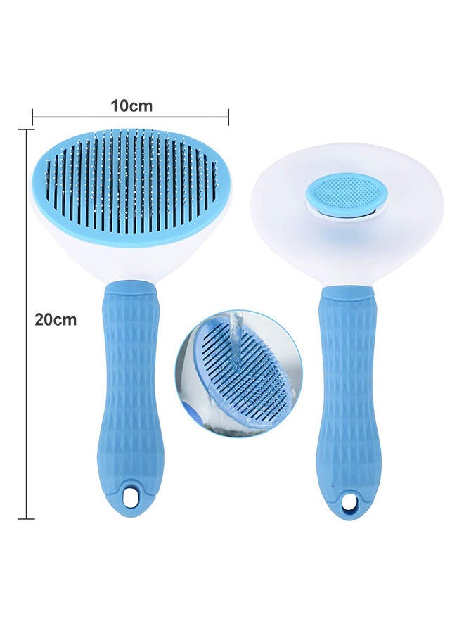 S-Color Cat Grooming Brush Self Cleaning Slicker Brushes for Dogs Cats Pet Brush Tool Gently Removes Loose Undercoat Mats Tangled Hair Massage-Self Suitable for Pets with Long or Short Hair Blue - Image 4