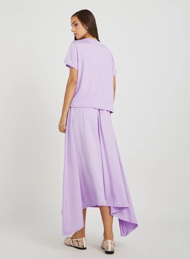 Take Two Take Two Slogan Printed T-Shirt and Skirts Co-Ords