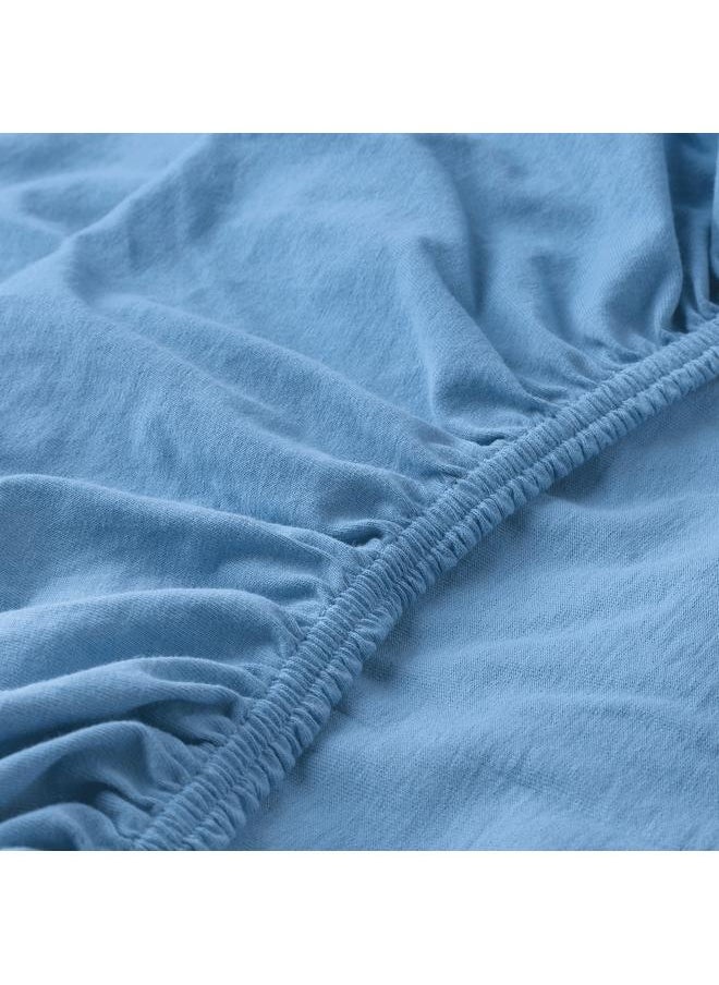 Generic Fitted sheet for cot, light blue, 60x120 cm  - Image 4