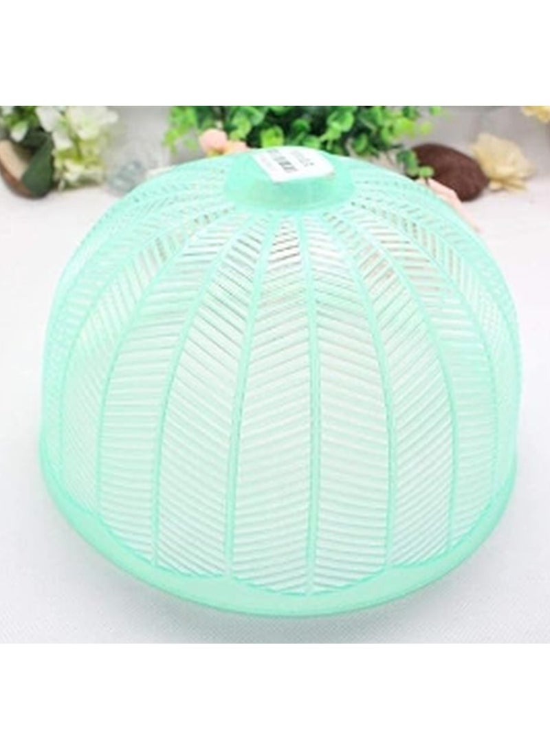 Food Net Cover, Eco-Friendly Premium Plastic Table Cover Meal cover Kitchen Fly-Proof Insect-Proof Dish Cover Round Cover Dish Cover Food Cover Turquoise Color 1pc - Image 2