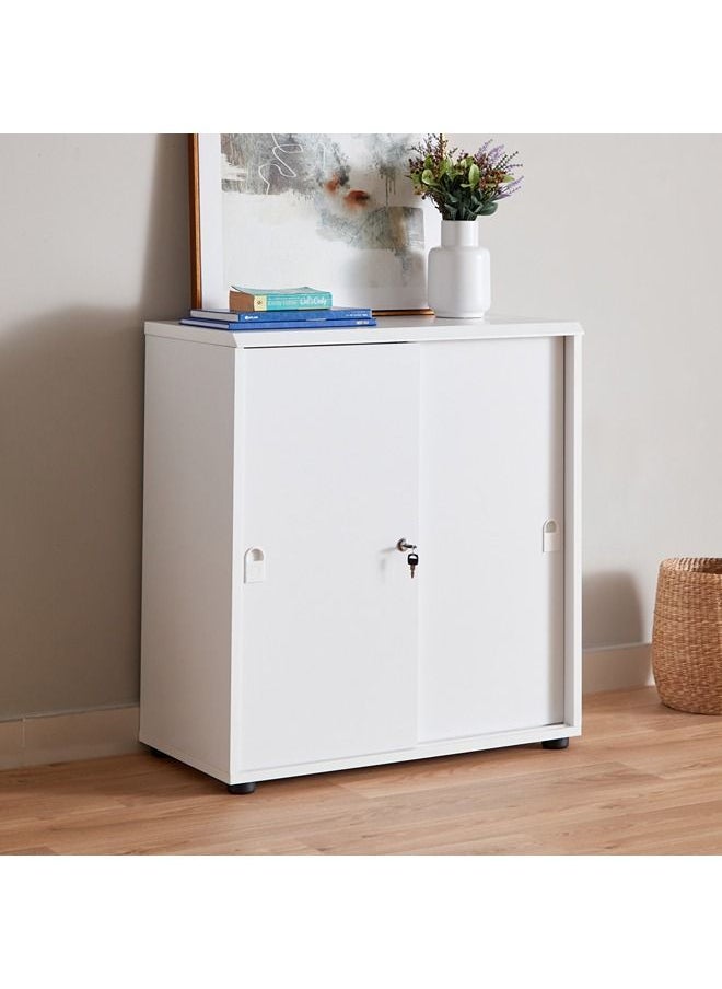 Home Box - Lisbon Sliding Door File Cabinet 40x86x79 cm - Image 1